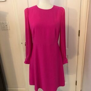 NWT New J. Crew pink Pleated Sleeve A-Line Pink Dress size 4